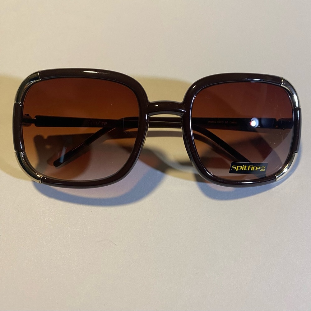Spitfire sunglasses Brown/Gold Mishka NWOT see pictures